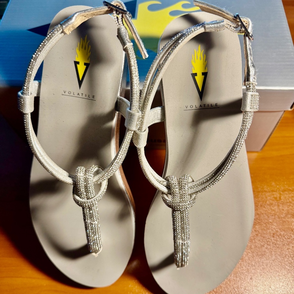 New Silver VOLATILE Sandals